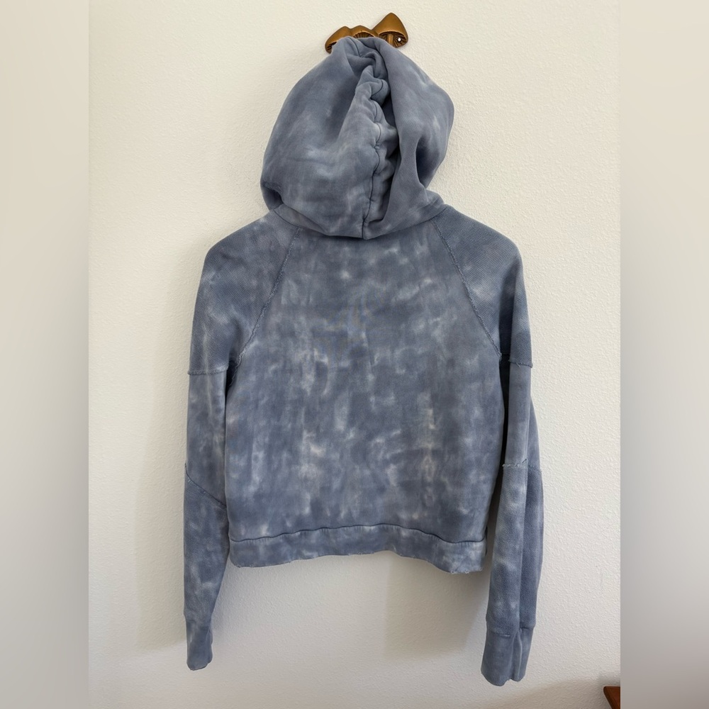 Love Shack Fancy Washed Denim Anarosa Distressed Hoodie Sweatshirt Small - Picture 7 of 10